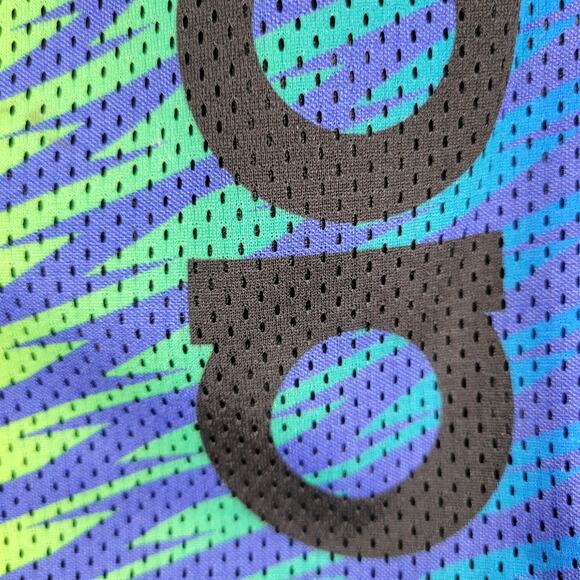 Adidas Thunder Drawstring Backpack 18" Black Blue 2 Zipper Sports School Gym - Picture 4 of 16